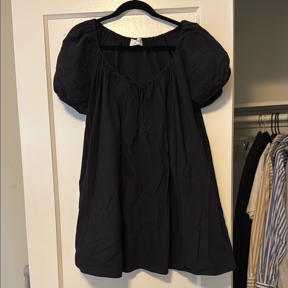 MATTEAU pleated poplin mini dress